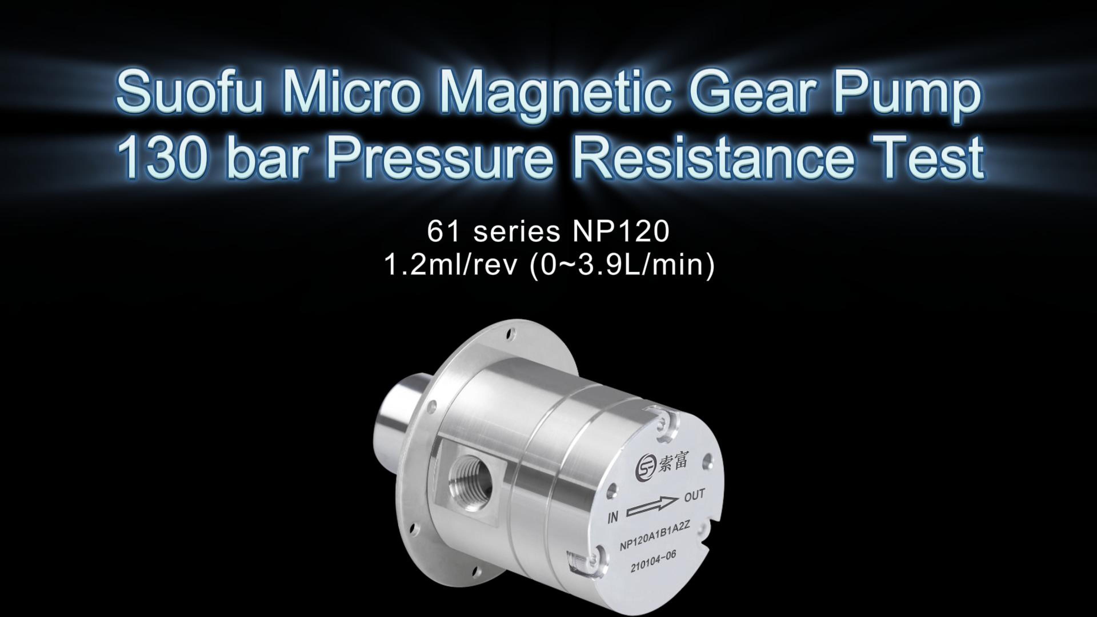 Teste de resist&ecirc;ncia &agrave; press&atilde;o NP120--130 bar